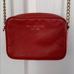 Michael Kors mini leather bag with chain link